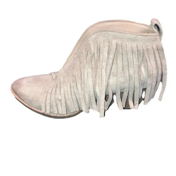 Coconuts by Matisse Shelton Ankle Boot Womens Sz 6.5 Faux Suede Fringe Point Toe - Picture 3 of 8